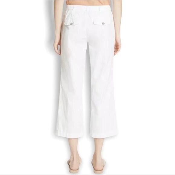 ATM Anthony Thomas Melillo White Cotton Poplin Cropped Trouser Pants Size 8 NWT - Picture 3 of 11